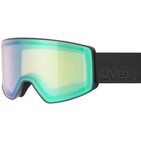 uvex Scenic FM Skibrille (2430 black matt, green/yellow clear (S2))