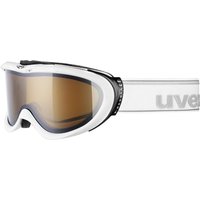 uvex Skibrille Comanche Polavision (1121 white, polavision/lasergold lite)