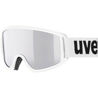 uvex Topic FM Skibrille (1030 white, mirror silver/lasergold lite (S2))