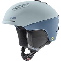 uvex Ultra Mips Skihelm (51-55 cm, 10 glacier/stone blue matt)