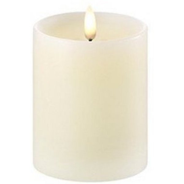 UYUNI Lighting LED-Kerze PILLAR tiefer Docht, 3D-Flamme, Timerfunktion