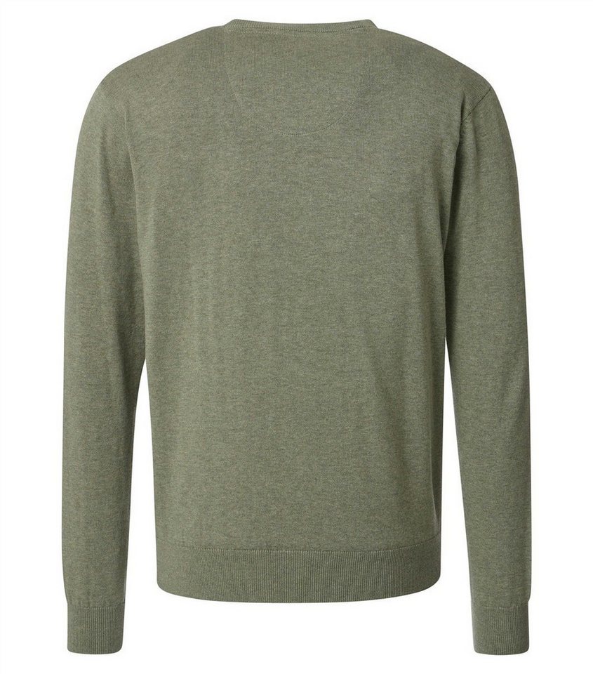 Redmond V-Ausschnitt-Pullover REDMOND Casual Herren Pullover Langarm V-Neck Comfort Salbei – Bild 2 von 3