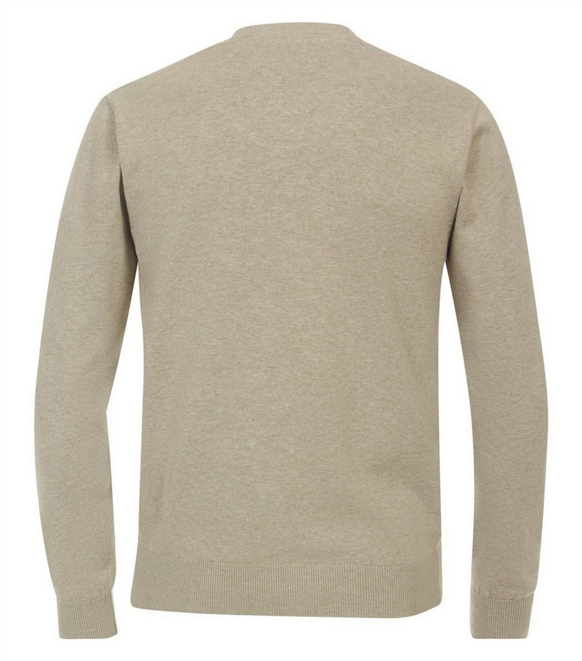 Redmond V-Ausschnitt-Pullover REDMOND Casual Herren Pullover Langarm V-Neck Comfort Beige – Bild 2 von 3