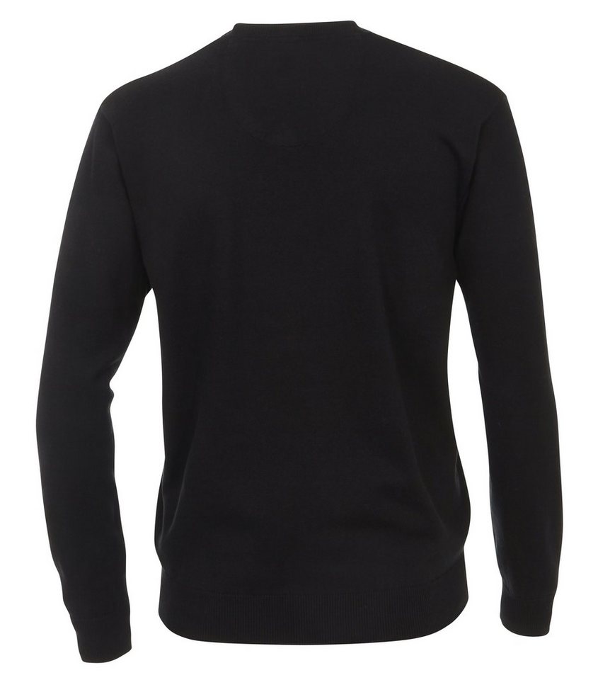 Redmond V-Ausschnitt-Pullover REDMOND Casual Herren Pullover Langarm V-Neck Comfort Schwarz – Bild 2 von 3