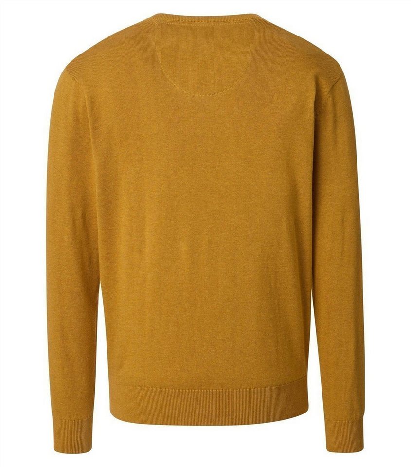 Redmond V-Ausschnitt-Pullover REDMOND Casual Herren Pullover Langarm V-Neck Comfort Senfgelb – Bild 2 von 3