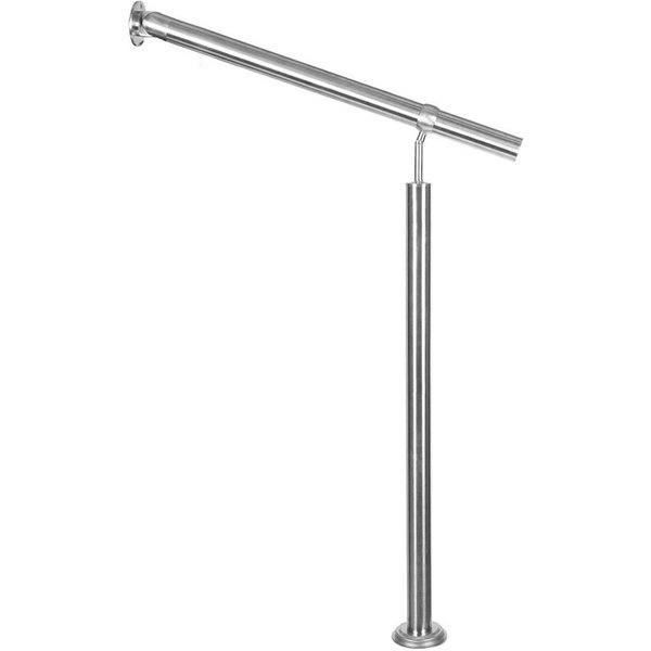 V2Aox Treppengeländer Edelstahl Treppengeländer Handlauf Geländer Aufmontage 80 - 200 cm, 120 cm Länge
