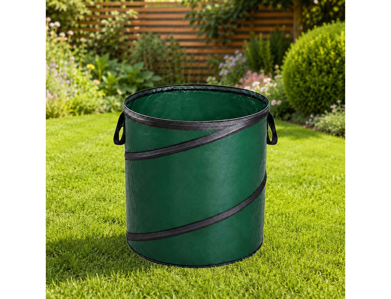 VABIONO Gartensack Gartenabfallsack 3 St. selbstaufstellend PopUp robuste Qualität 130L, (kostenloser Versand), PopUp-Form, robuste Tragegriffe, praktische Größ – Bild 5 von 5