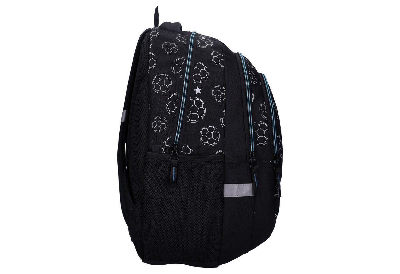 Vadobag Kindergartentasche Schulrucksack Rucksack Studio V Top Scorers Fußball Goal Schwarz 44 cm – Bild 3 von 5