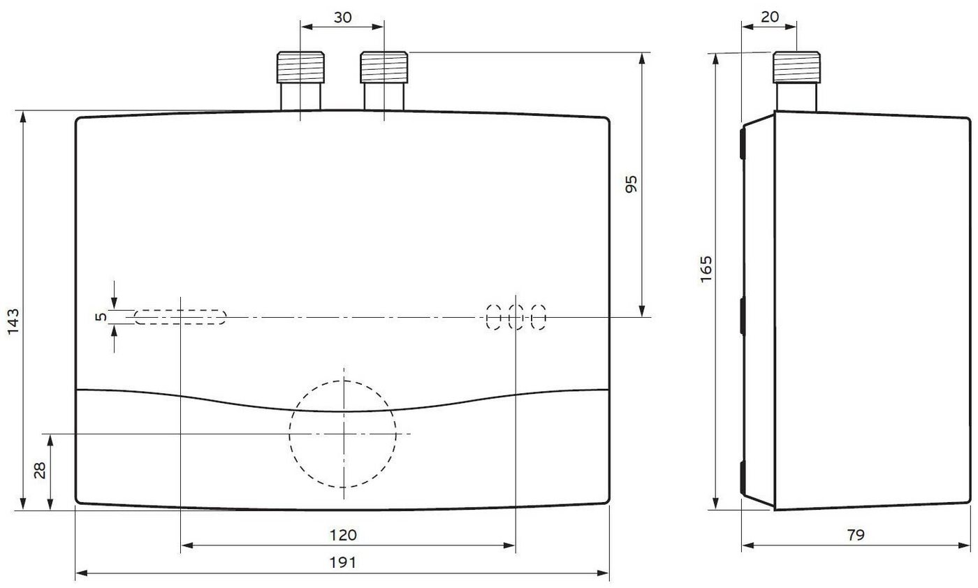 Vaillant Klein-Durchlauferhitzer VED H 3-3 N, IP25, energiesparend, UV beständig – Bild 4 von 4