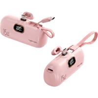 VALE USB-C Mini Powerbank, 5000mAh (Pink)