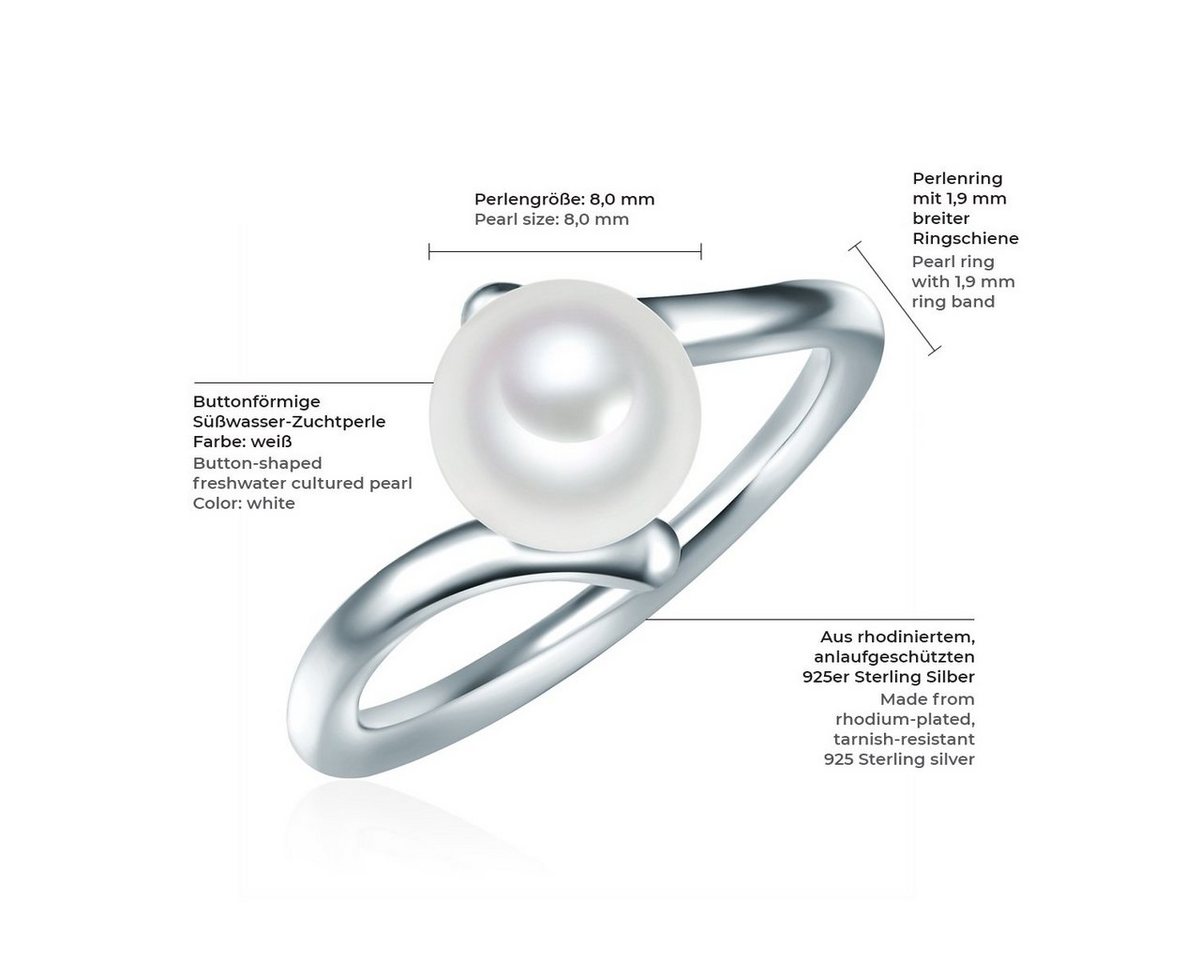 Valero Pearls Silberring silber, mit Süßwasser-Zuchtperle – Bild 2 von 5