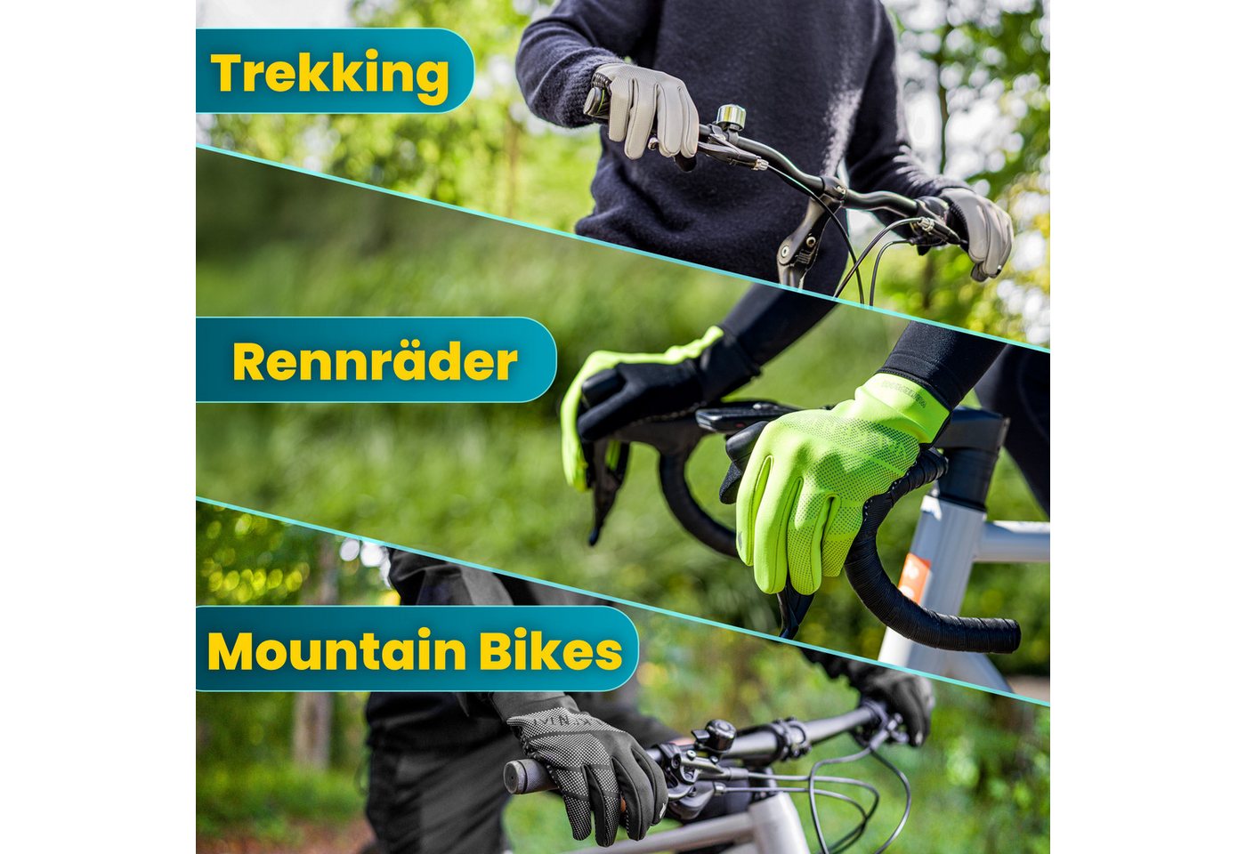 Valkental Fahrradhandschuhe Winterhandschuhe & Übergangshandschuhe mit Touchscreen Funktion atmungsaktiv, winddicht & wasserdicht – Bild 5 von 5