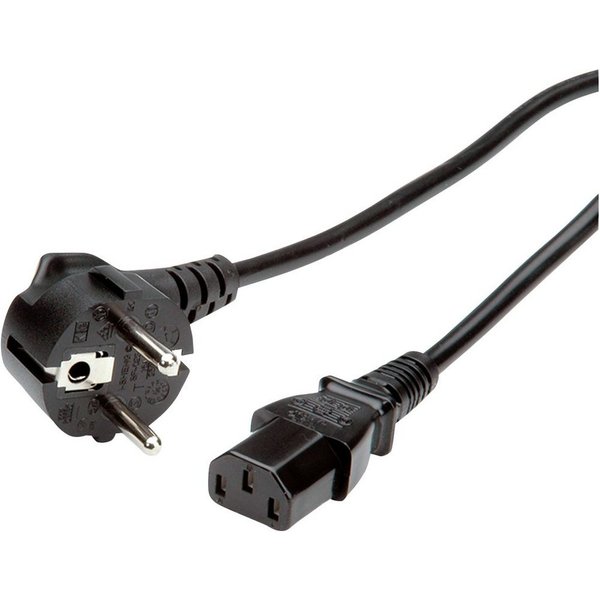 VALUE Value 19.99.1017 Strom Verbindungskabel Schwarz 0.60 m Elektro-Kabel