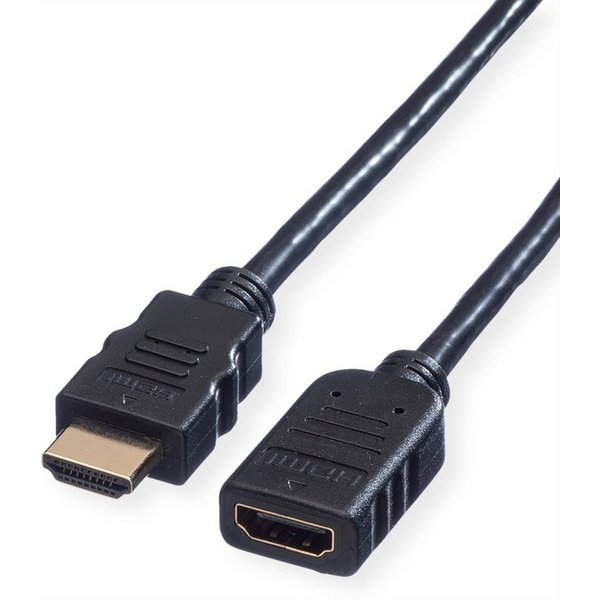 VALUE HDMI High Speed Verlängerungskabel Audio- & Video-Kabel, HDMI Typ A Männlich (Stecker), HDMI Typ A Weiblich (Buchse) (300.0 cm), mit Ethernet, ST-BU