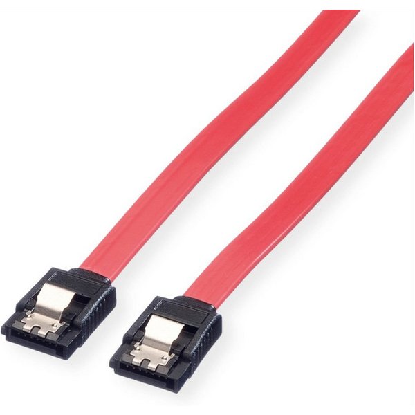 VALUE Internes SATA 6.0 Gbit/s HDD-Kabel Computer-Kabel, SATA 7-polig (Data) Männlich (Stecker), SATA 7-polig (Data) Männlich (Stecker) (50.0 cm), mit Schnappve