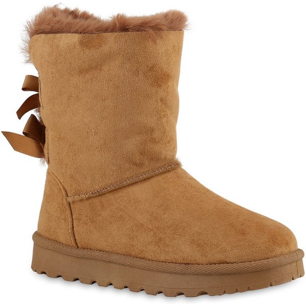 VAN HILL 839832 Winterstiefelette Damen Winterboots Christine Warm gefütterte Stiefeletten mit Schleifen