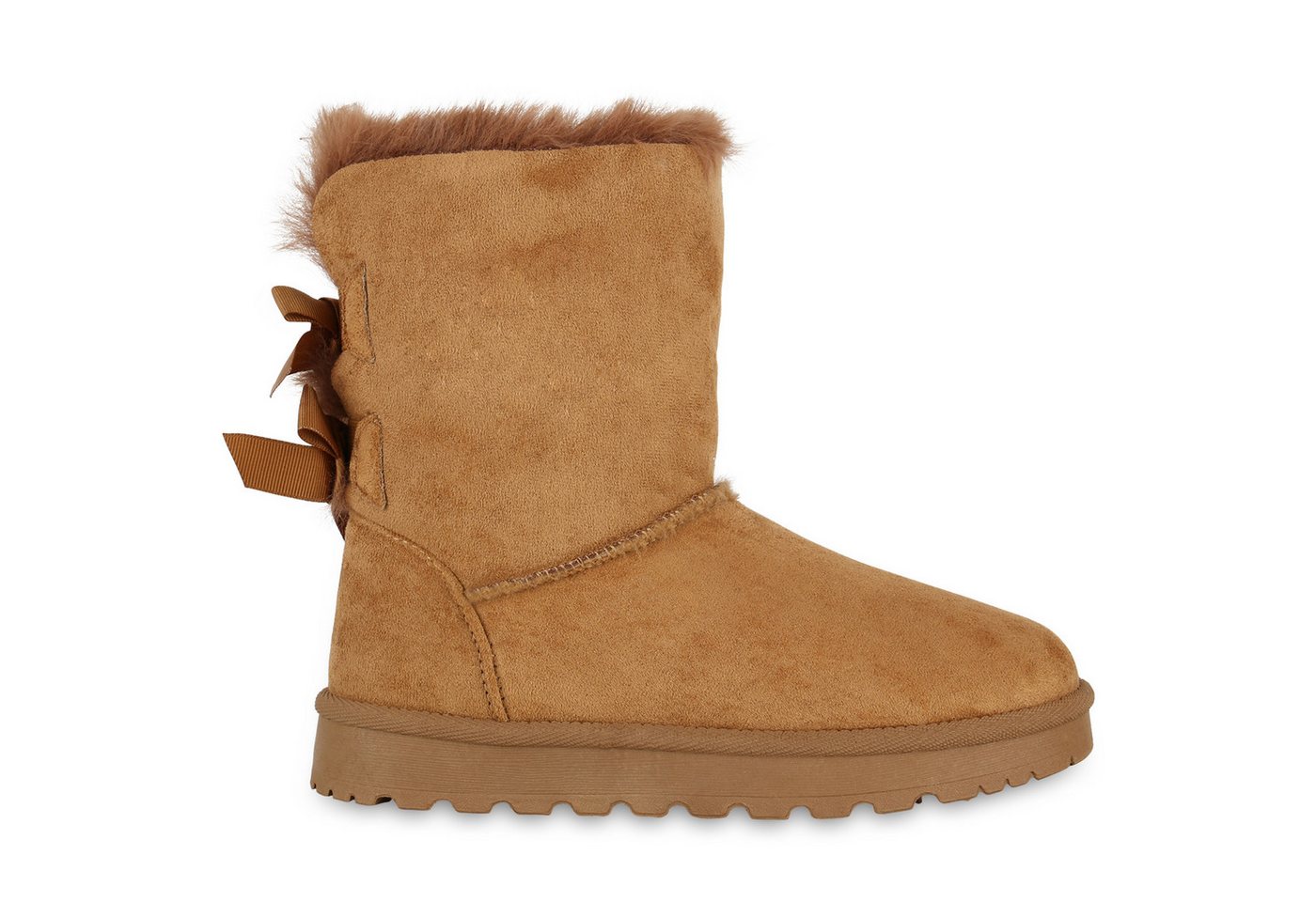 VAN HILL 839832 Winterstiefelette Damen Winterboots Christine Warm gefütterte Stiefeletten mit Schleifen – Bild 2 von 4