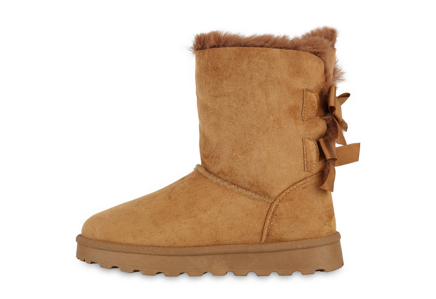 VAN HILL 839832 Winterstiefelette Damen Winterboots Christine Warm gefütterte Stiefeletten mit Schleifen – Bild 3 von 4