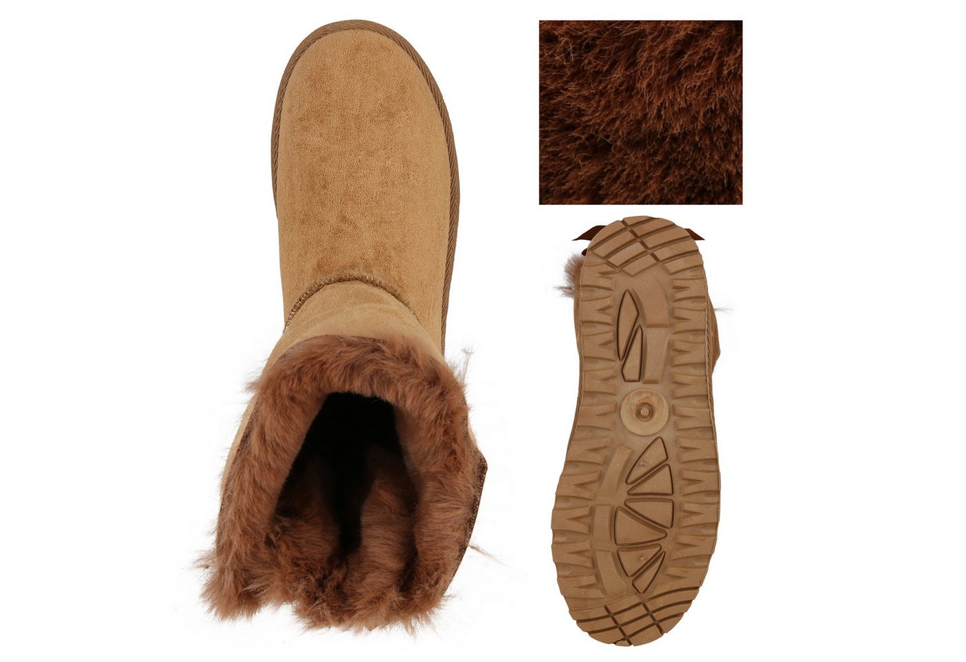 VAN HILL 839832 Winterstiefelette Damen Winterboots Christine Warm gefütterte Stiefeletten mit Schleifen – Bild 4 von 4