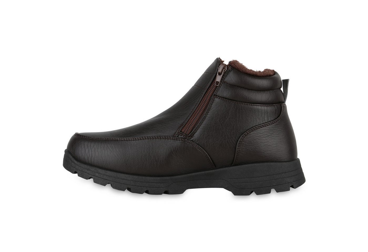 VAN HILL 840006 Winterboots Herren Winter Boots Benjamin Bequeme Winterschuhe mit Kunstfell – Bild 3 von 4