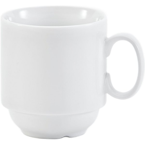 van Well Becher Trend, 6-tlg., Porzellan, spülmaschinenfest, mikrowellengeeignet, stapelbar, 0,25 L, 6-teilig