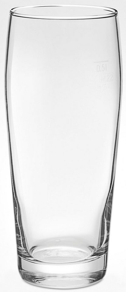 van Well Bierglas Willybecher, 12-tlg., Glas, 0,5 L, geeicht, spülmaschinenfest, Gastronomiequalität, 12-tlg. – Bild 2 von 2