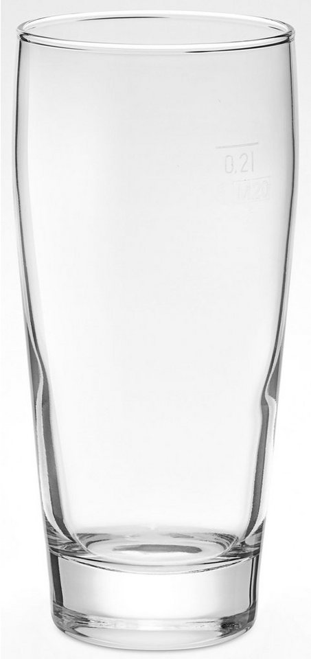 van Well Bierglas Willybecher, 12-tlg., Glas, 0,2 L, geeicht, spülmaschinenfest, Gastronomiequalität, 12-tlg. – Bild 2 von 2