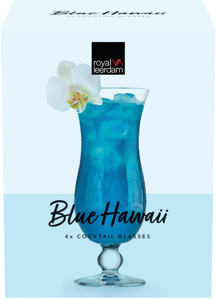 van Well Cocktailglas Blue Hawaii, 4-tlg., Glas, 440 ml, im Geschenkkarton, 4-teilig – Bild 2 von 3