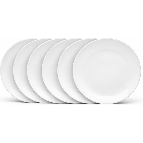 van Well Dessertteller Malmö, Teller 20 cm, 6 Stück, (6 St), Teller Set, Steingut, spülmaschinen-/mikrowellengeeignet