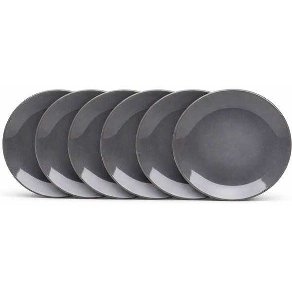 van Well Dessertteller Malmö, Teller 20 cm, 6 Stück, (6 St), Teller Set, Steingut, spülmaschinen-/mikrowellengeeignet