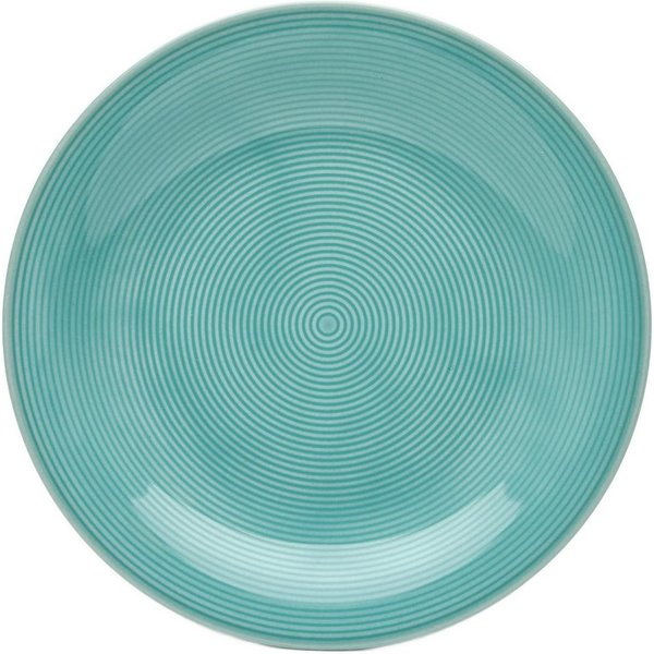 van Well Dessertteller Teller Set, Jive, Teller 21 cm, 6 Stück, (6 St), dezentes Spiraldekor, spülmaschinen-und mikrowellengeeignet