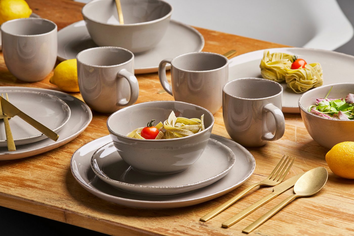 van Well Dessertteller Urban, Teller 20 cm, 6 Stück, (6 St), Teller Set, spülmaschinen- und mikrowellengeeignet – Bild 3 von 4