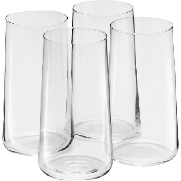 van Well Longdrinkglas Ava, Longdrinkgläser 55,0 cl, 4 Stück, 4-tlg., Kristallglas, Geschenkkarton mit Sichtfenster, spülmaschinengeeignet