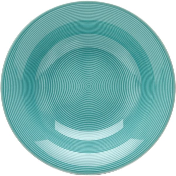 van Well Pastateller Teller Set, Jive, tiefer Teller 20 cm, 6 Stück, (6 St), dezentes Spiraldekor, spülmaschinen-und mikrowellengeeignet