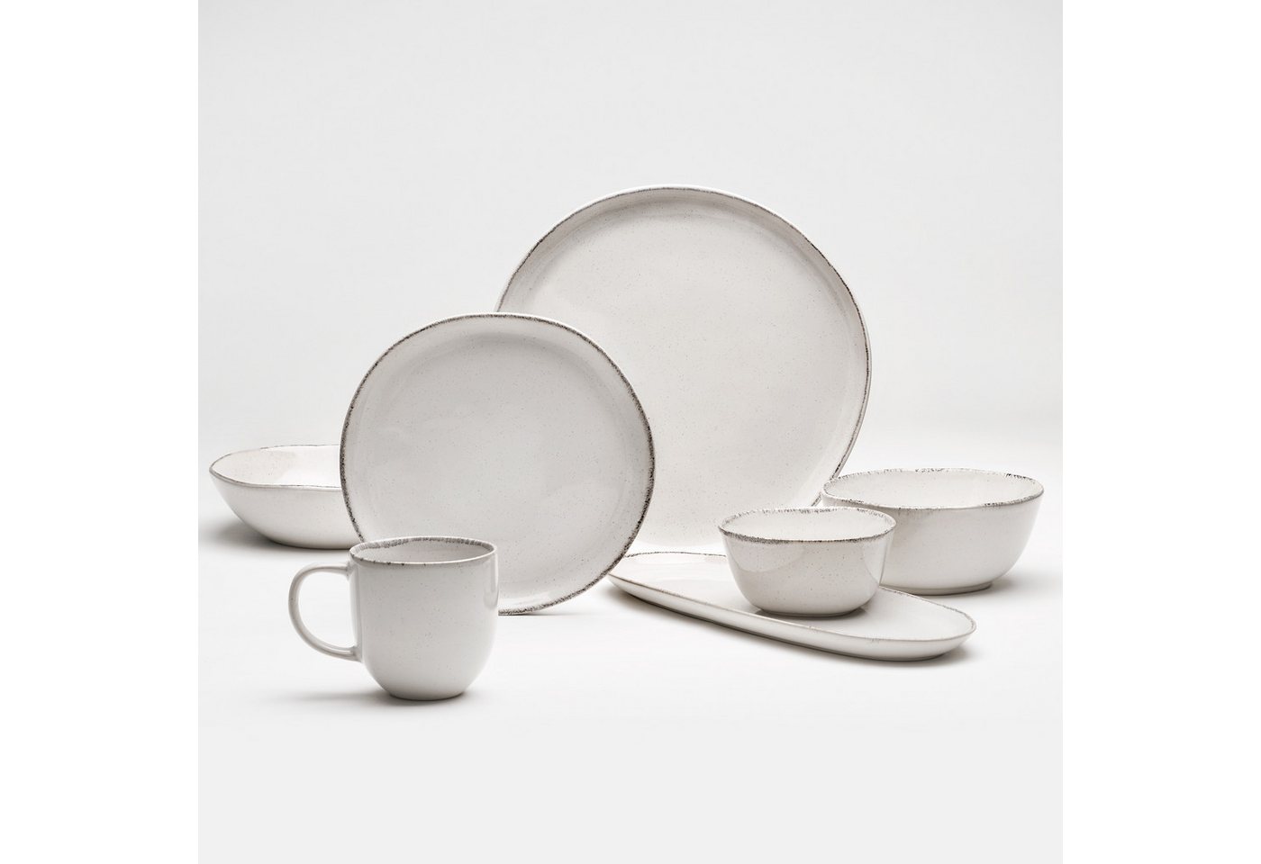 van Well Pastateller Urban, tiefer Teller 19 cm, 6 Stück, (6 St), Teller Set, spülmaschinen- und mikrowellengeeignet – Bild 2 von 3