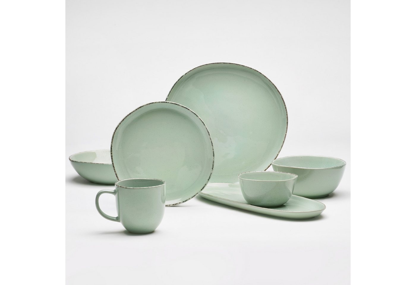 van Well Pastateller Urban, tiefer Teller 19 cm, 6 Stück, (6 St), Teller Set, spülmaschinen- und mikrowellengeeignet – Bild 2 von 3