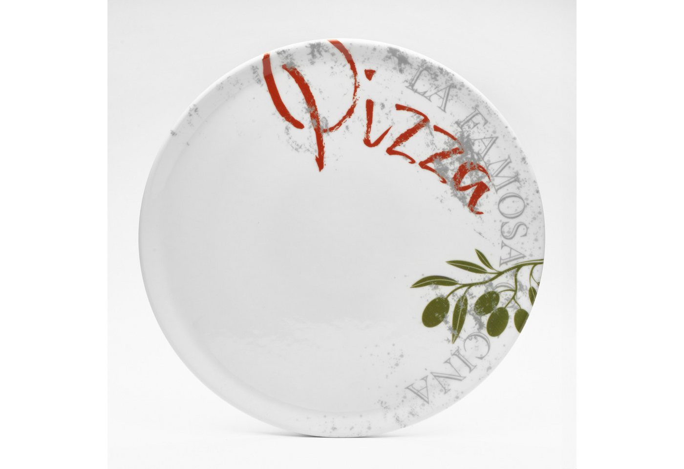 van Well Pizzateller Teller Set Famosa, mit PIZZA Schriftzug, 6er Set, Ø 33 cm, (6 St), Service, Geschirr-Set für 6 Personen – Bild 2 von 3