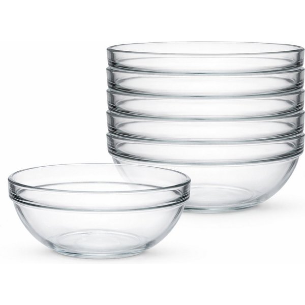 van Well Schale Chefs, 6 Stück, Glas, (Set, 6-tlg), stapelbar, spülmaschinen- und mikrowellengeeignet