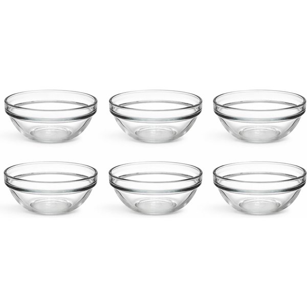 van Well Schale Chefs, 6 Stück, Glas, (Set, 6-tlg), stapelbar, spülmaschinen- und mikrowellengeeignet