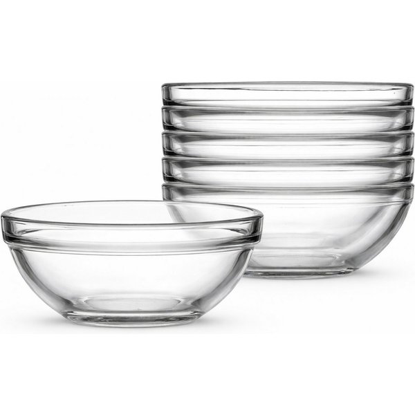 van Well Schale Chefs, 6 Stück, Glas, (Set, 6-tlg), stapelbar, spülmaschinen- und mikrowellengeeignet
