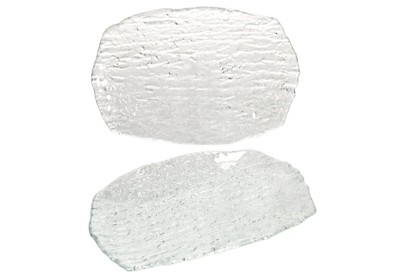 van Well Servierplatte 2er Set St. Tropez Servierplatte Glas rechteckig 25,5 x 17,0 cm, Glas – Bild 2 von 5