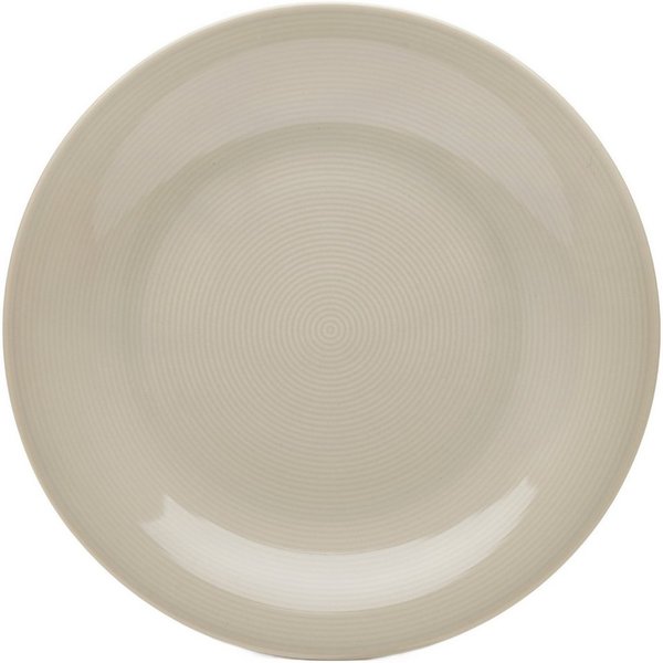 van Well Speiseteller Teller Set, Jive, flacher Teller 25 cm, 6 Stück, (6 St), dezentes Spiraldekor, spülmaschinen-und mikrowellengeeignet