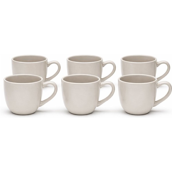 van Well Tasse Kaffee-Obertasse 200 ml Malmö, 6 Stück, 6-tlg., Steingut, spülmaschinen- und mikrowellengeeignet