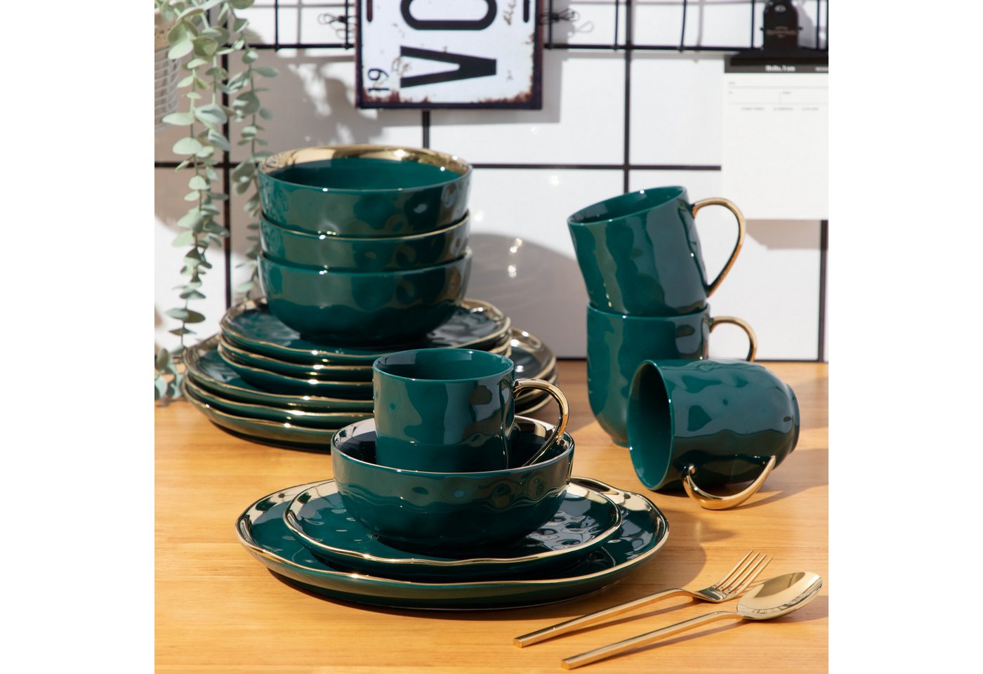 vancasso Geschirr-Set SWEET, Tafelservice für 4/6, Porzellan (16-tlg), 4 Personen, Porzellan – Bild 2 von 5