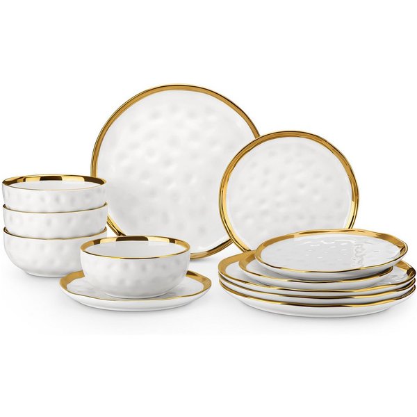 vancasso Geschirr-Set SWEET, Tafelservice für 4/6, Porzellan (12-tlg), 4 Personen, Porzellan