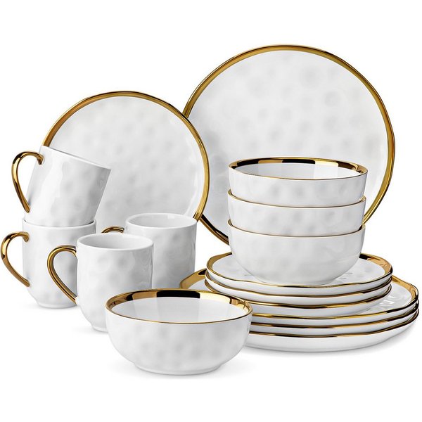 vancasso Geschirr-Set SWEET, Tafelservice für 4/6, Porzellan (16-tlg), 4 Personen, Porzellan