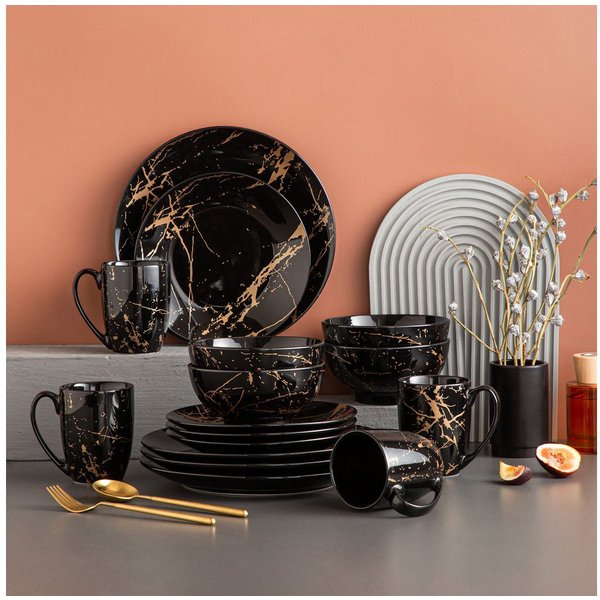 vancasso Geschirr-Set SWEET, Tafelservice für 4/6, Porzellan (16-tlg), 4 Personen, Porzellan