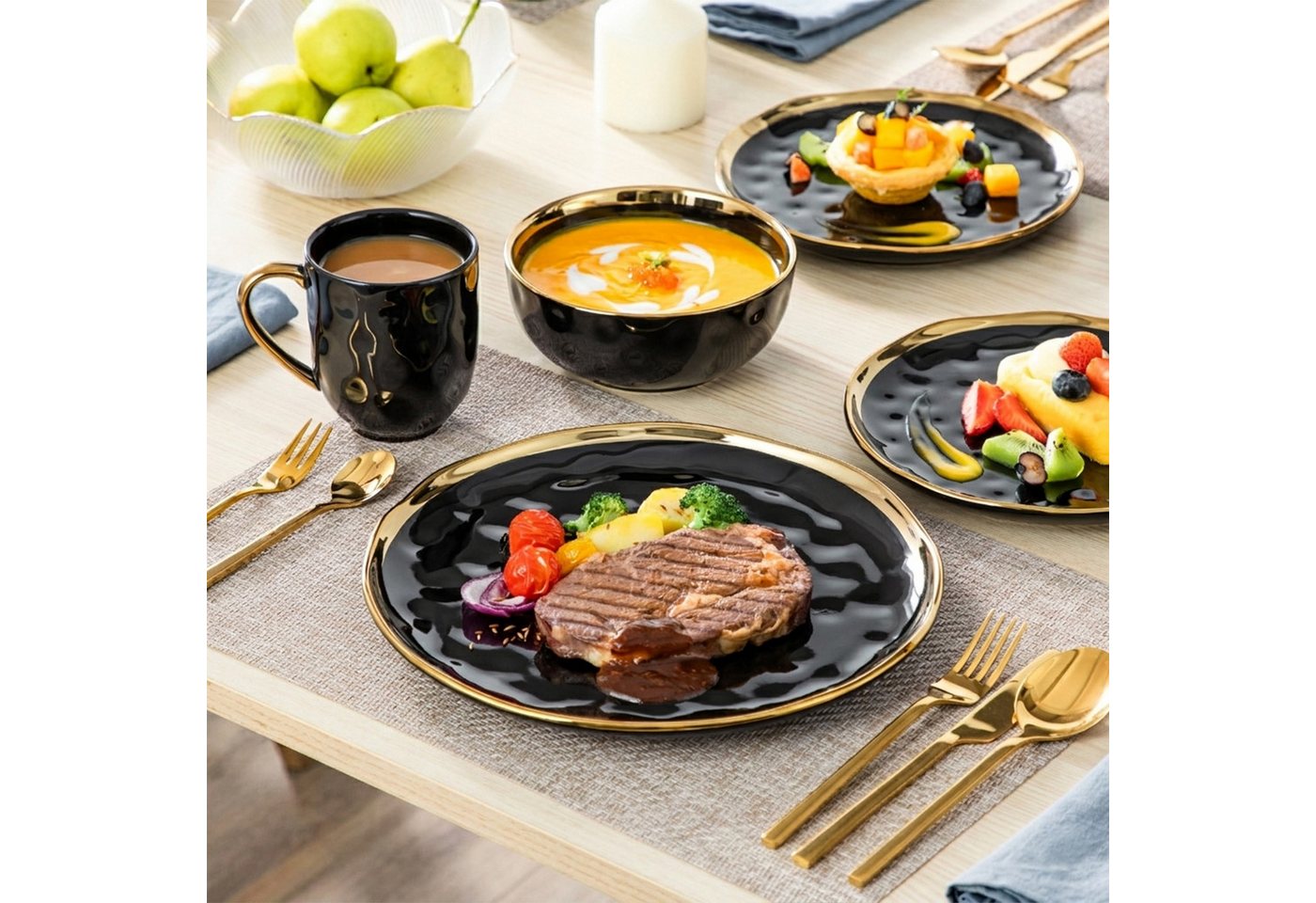vancasso Geschirr-Set SWEET, Tafelservice für 4/6, Porzellan (16-tlg), 4 Personen, Porzellan – Bild 4 von 5