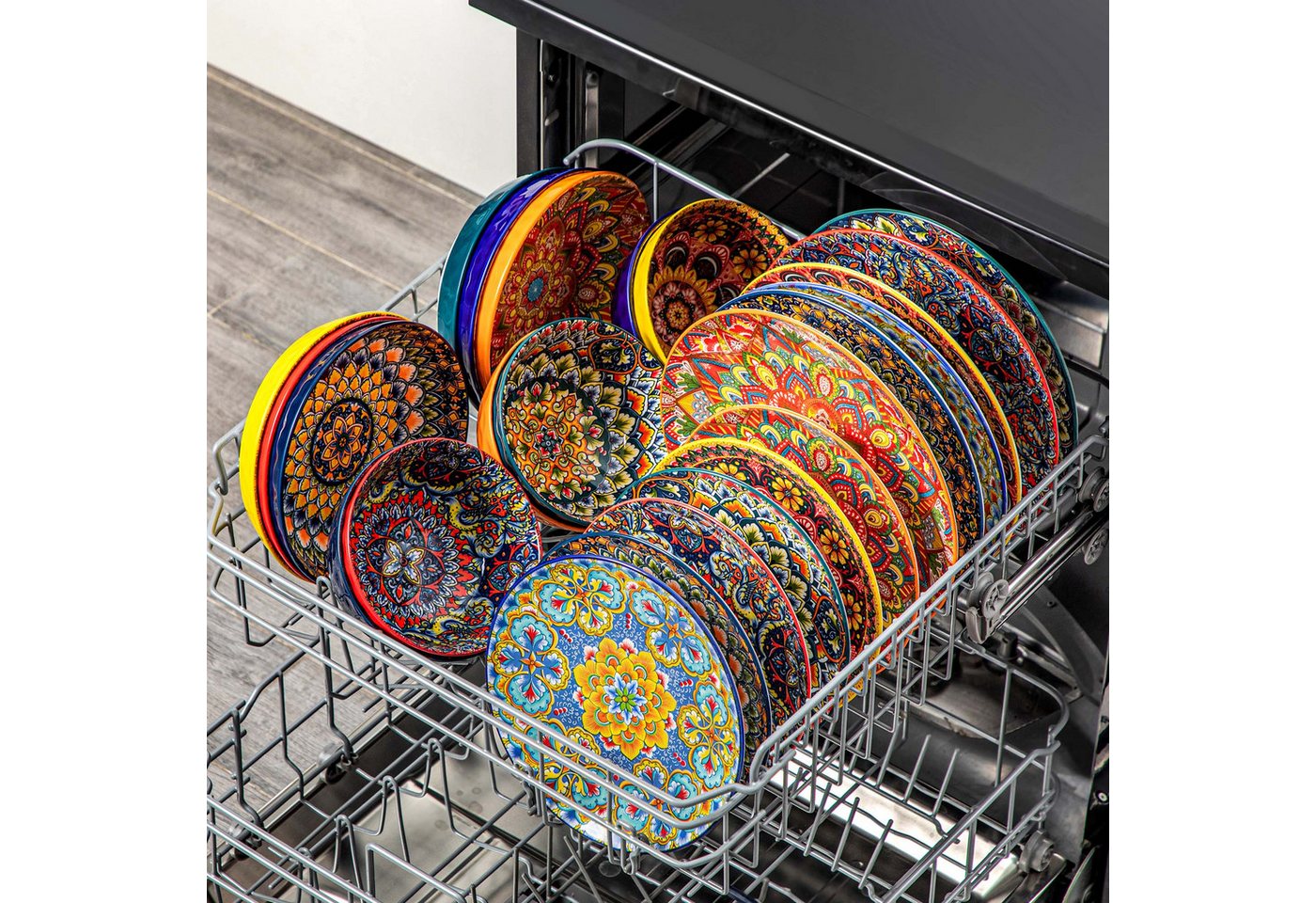 vancasso Geschirr-Set Tafelservice, Geschirr-Set LUMI für 6/4, Porzellan, BOHO-Stil (24-tlg), 6 Personen, Porzellan – Bild 3 von 5