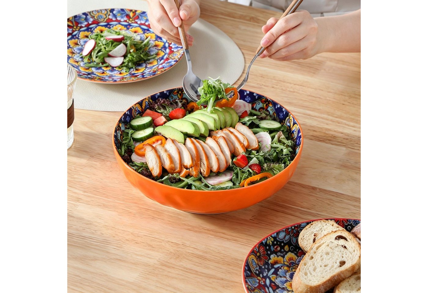 vancasso Pastateller Suppenschale, Salatschale für 2/6, Porzellan, BOHO-Stil, (2 St) – Bild 3 von 5